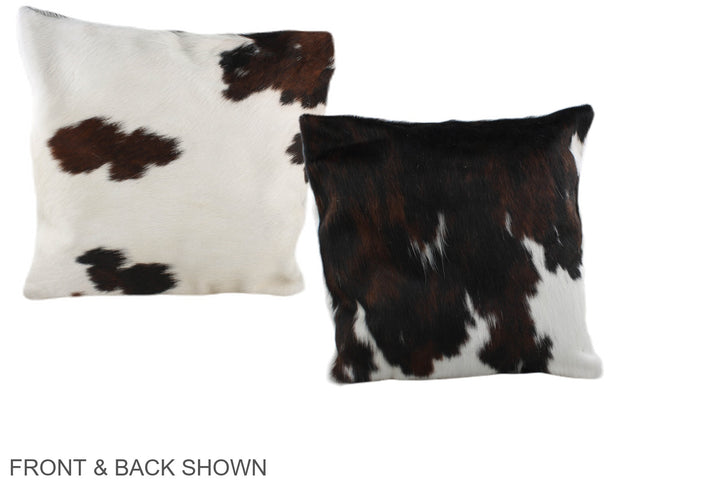 Tricolor 16"x16" Brazilian Cowhide Pillow #A38971 by Hudson Hides