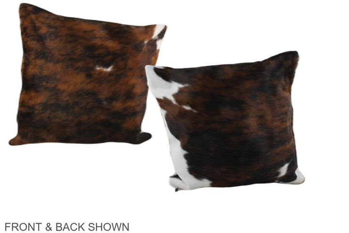 Tricolor 16"x16" Brazilian Cowhide Pillow #A38973 by Hudson Hides