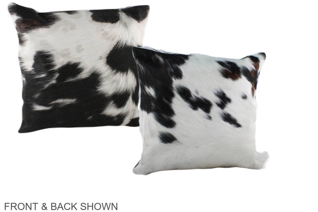 Tricolor 16"x16" Brazilian Cowhide Pillow #A38975 by Hudson Hides