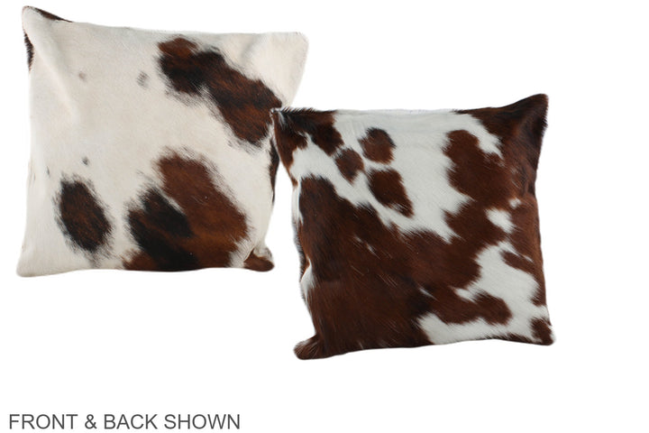Tricolor 16"x16" Brazilian Cowhide Pillow #A38976 by Hudson Hides
