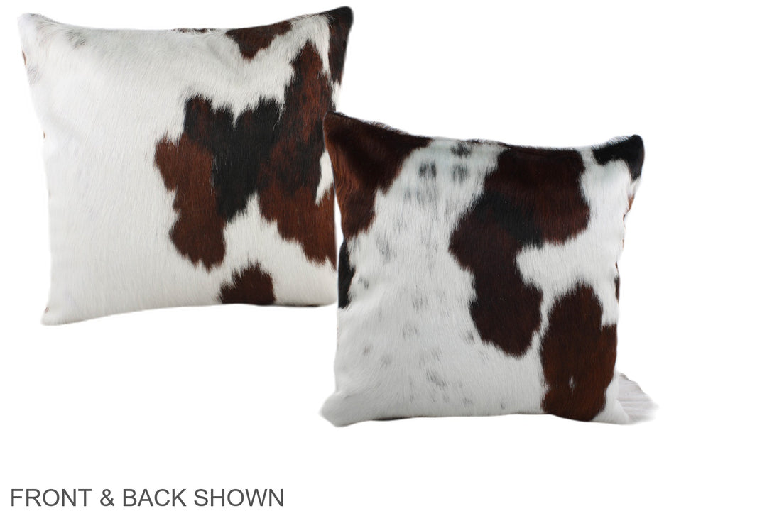 Tricolor 16"x16" Brazilian Cowhide Pillow #A38978 by Hudson Hides