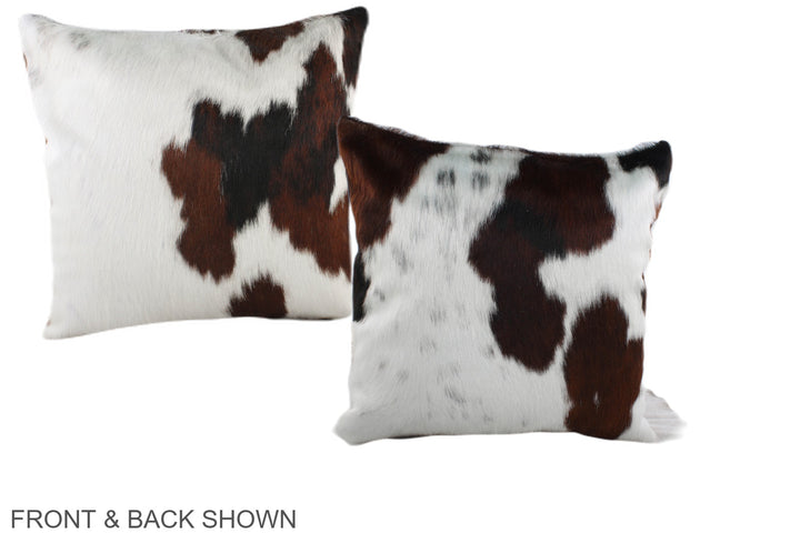 Tricolor 16"x16" Brazilian Cowhide Pillow #A38978 by Hudson Hides
