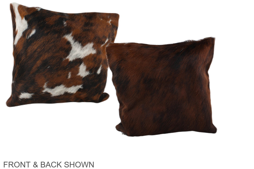 Tricolor 16"x16" Brazilian Cowhide Pillow #A38979 by Hudson Hides