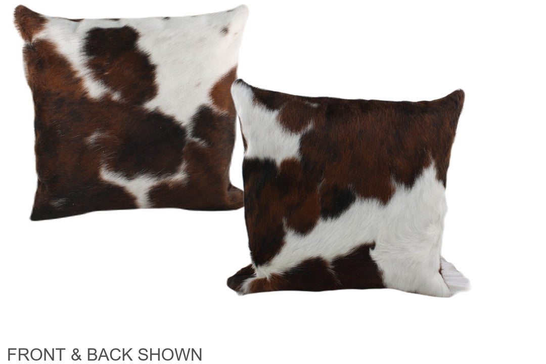 Tricolor 16"x16" Brazilian Cowhide Pillow #A38981 by Hudson Hides