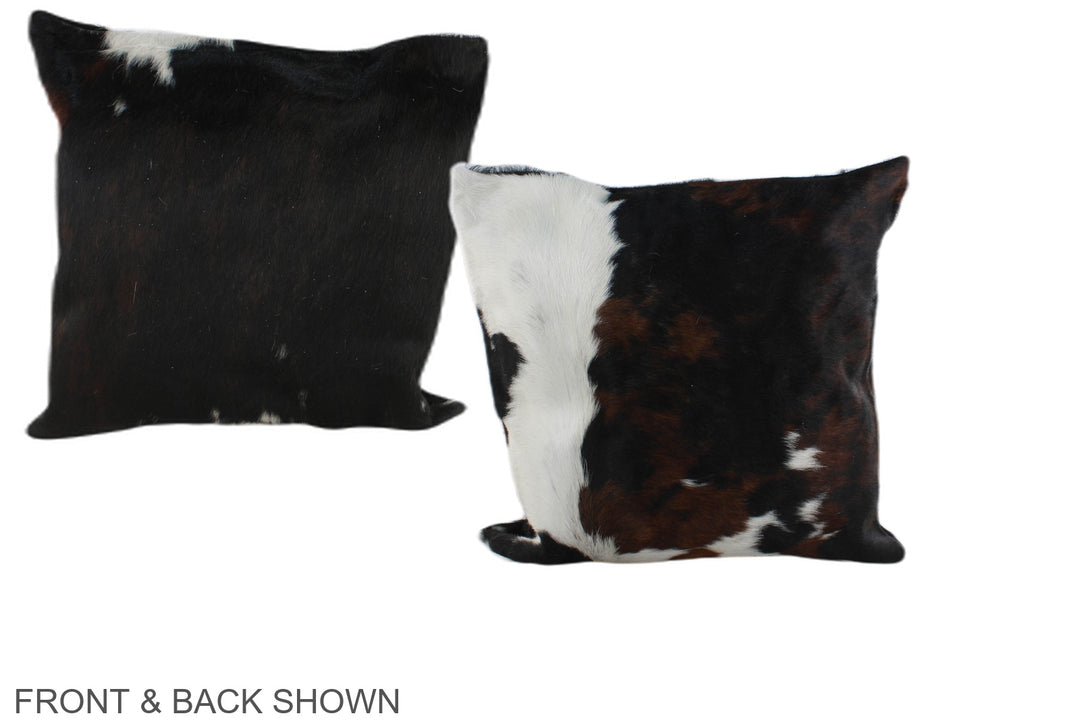 Tricolor 16"x16" Brazilian Cowhide Pillow #A38982 by Hudson Hides