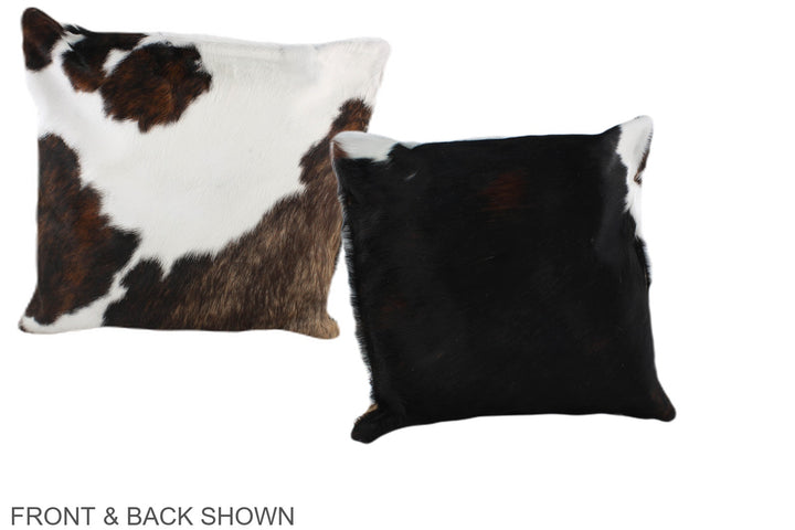 Tricolor 16"x16" Brazilian Cowhide Pillow #A38983 by Hudson Hides