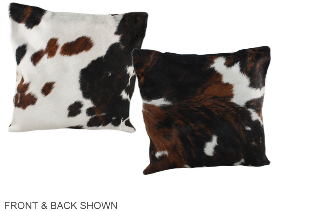 Tricolor 16"x16" Brazilian Cowhide Pillow #A38985 by Hudson Hides