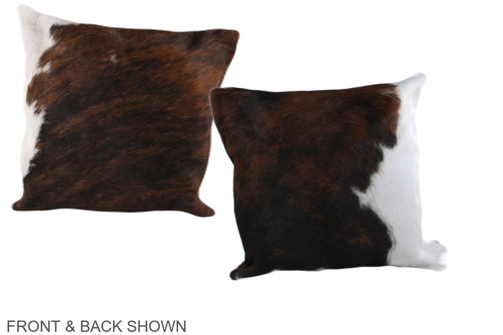 Tricolor 16"x16" Brazilian Cowhide Pillow #A38989 by Hudson Hides