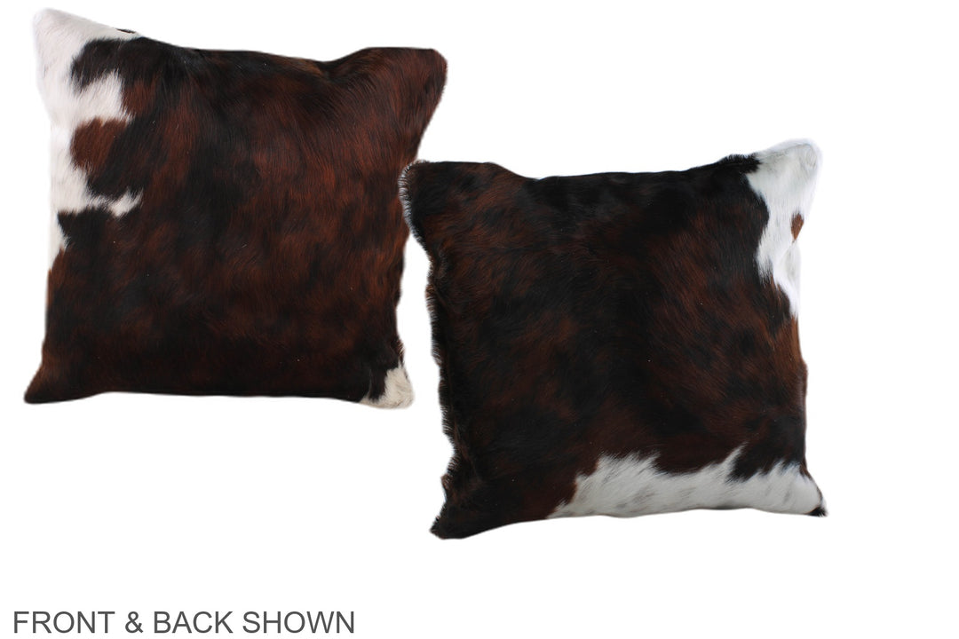 Tricolor 16"x16" Brazilian Cowhide Pillow #A38991 by Hudson Hides