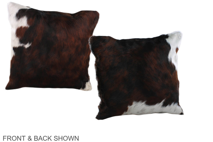 Tricolor 16"x16" Brazilian Cowhide Pillow #A38991 by Hudson Hides