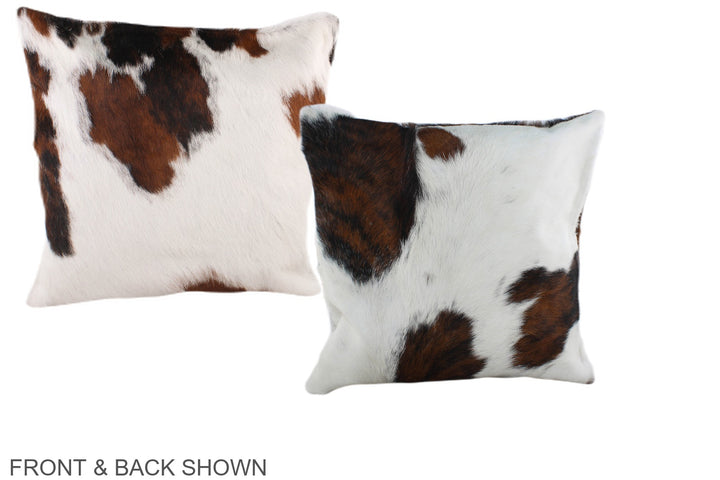 Tricolor 16"x16" Brazilian Cowhide Pillow #A38992 by Hudson Hides