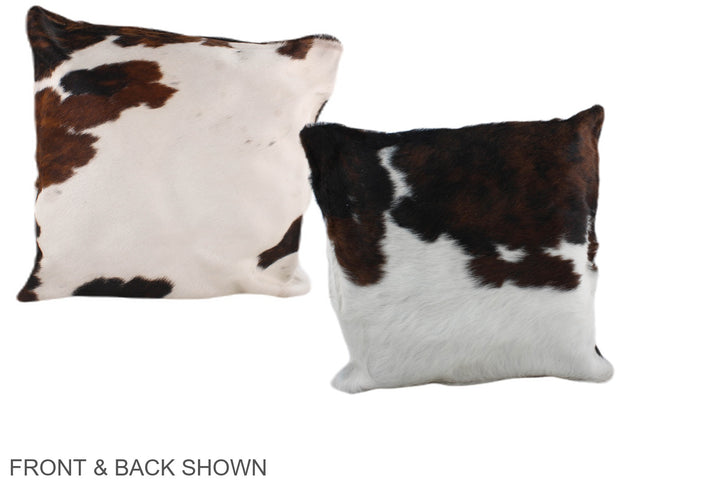 Tricolor 16"x16" Brazilian Cowhide Pillow #A38993 by Hudson Hides