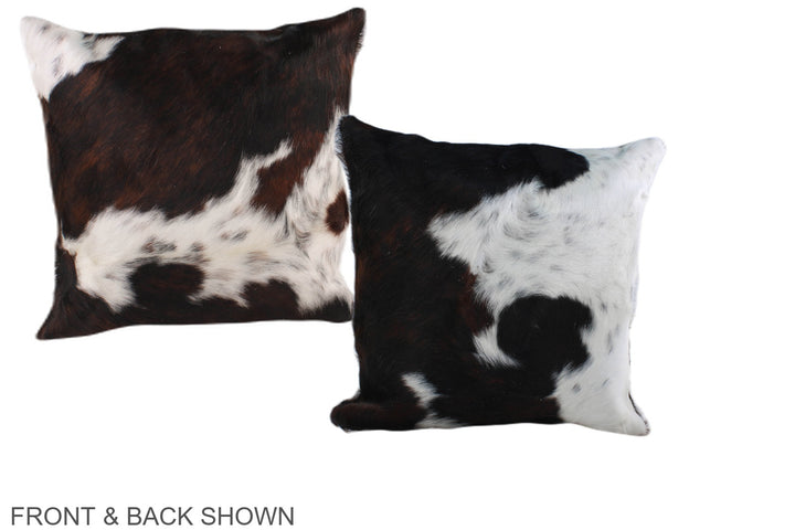 Tricolor 16"x16" Brazilian Cowhide Pillow #A38995 by Hudson Hides