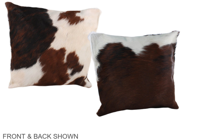 Tricolor 16"x16" Brazilian Cowhide Pillow #A38999 by Hudson Hides