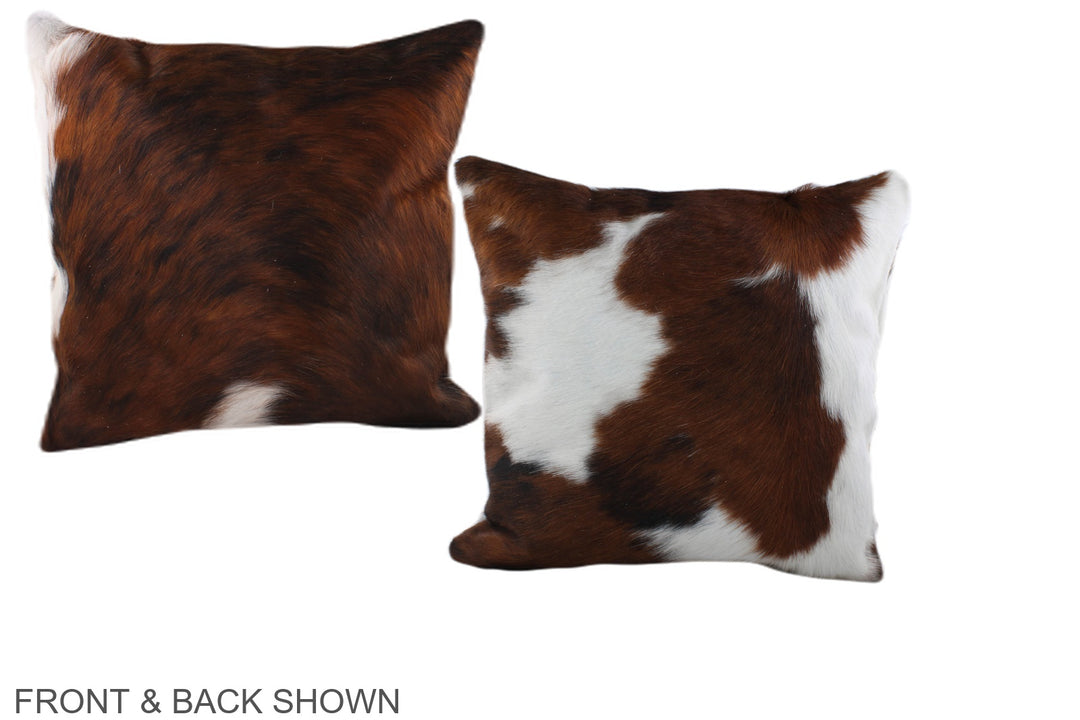 Tricolor 16"x16" Brazilian Cowhide Pillow #A39002 by Hudson Hides