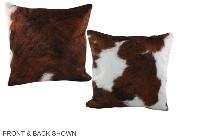 Tricolor 16"x16" Brazilian Cowhide Pillow #A39002 by Hudson Hides