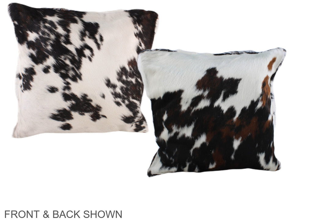 Tricolor 16"x16" Brazilian Cowhide Pillow #A39004 by Hudson Hides
