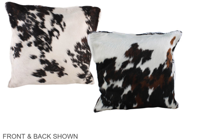 Tricolor 16"x16" Brazilian Cowhide Pillow #A39004 by Hudson Hides