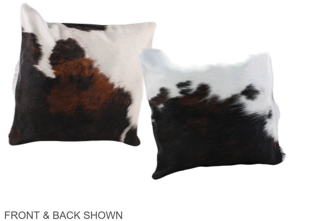 Tricolor 16"x16" Brazilian Cowhide Pillow #A39005 by Hudson Hides