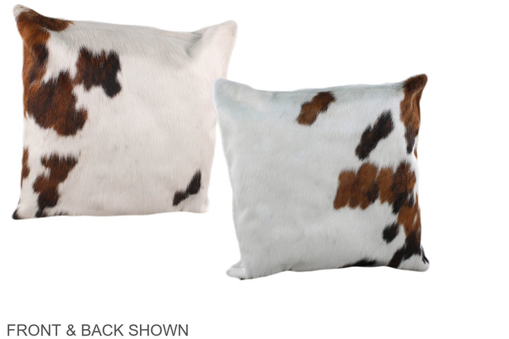 Tricolor 16"x16" Brazilian Cowhide Pillow #A39007 by Hudson Hides