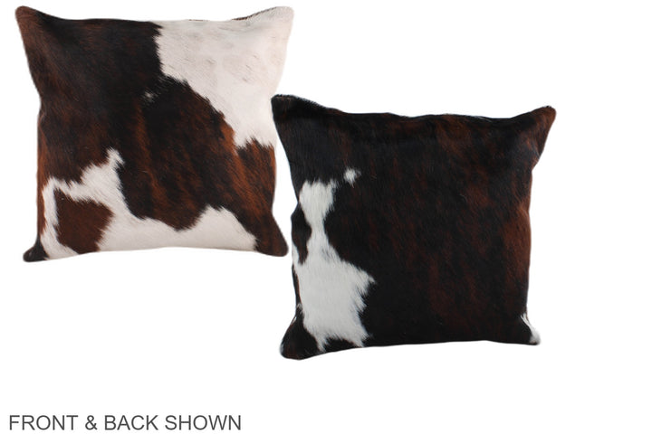 Tricolor 16"x16" Brazilian Cowhide Pillow #A39008 by Hudson Hides