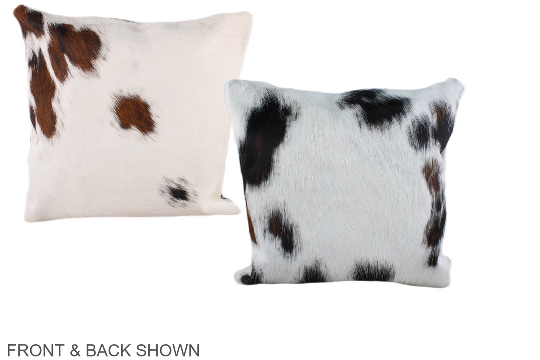 Tricolor 16"x16" Brazilian Cowhide Pillow #A39013 by Hudson Hides