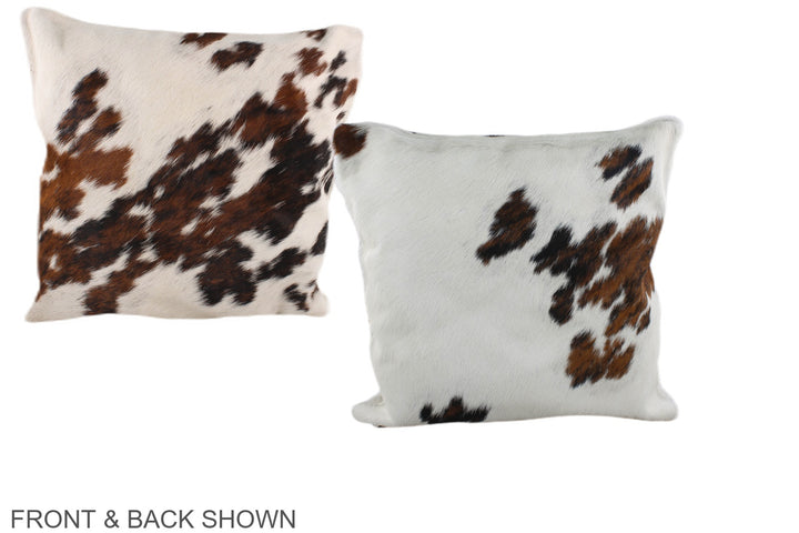 Tricolor 16"x16" Brazilian Cowhide Pillow #A39015 by Hudson Hides