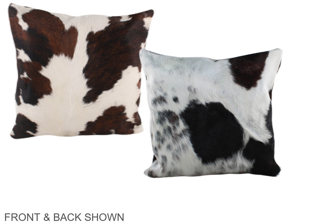 Tricolor 16"x16" Brazilian Cowhide Pillow #A39019 by Hudson Hides