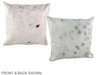 Grey with White 16"x16" Brazilian Cowhide Pillow #A39021 by Hudson Hides