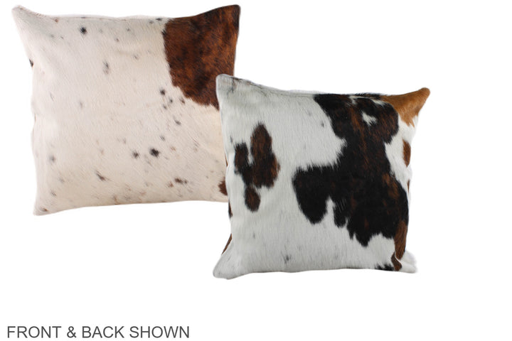 Tricolor 16"x16" Brazilian Cowhide Pillow #A39022 by Hudson Hides