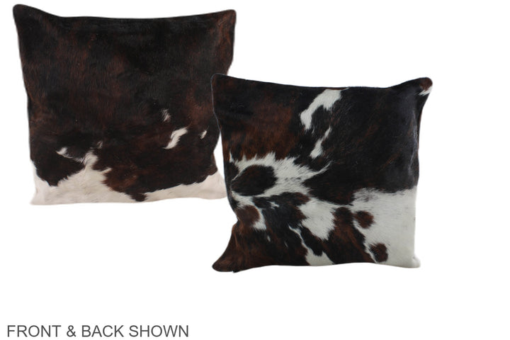 Tricolor 16"x16" Brazilian Cowhide Pillow #A39024 by Hudson Hides