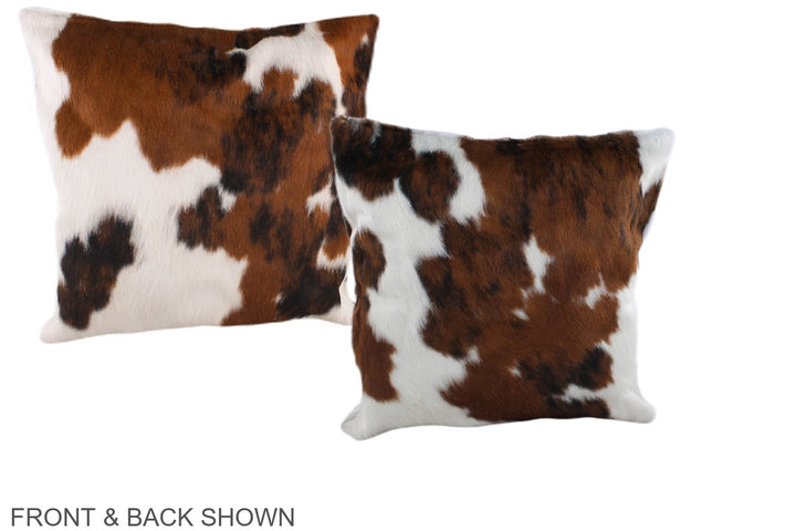 Tricolor 16"x16" Brazilian Cowhide Pillow #A39026 by Hudson Hides