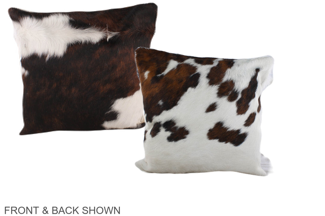 Tricolor 16"x16" Brazilian Cowhide Pillow #A39027 by Hudson Hides