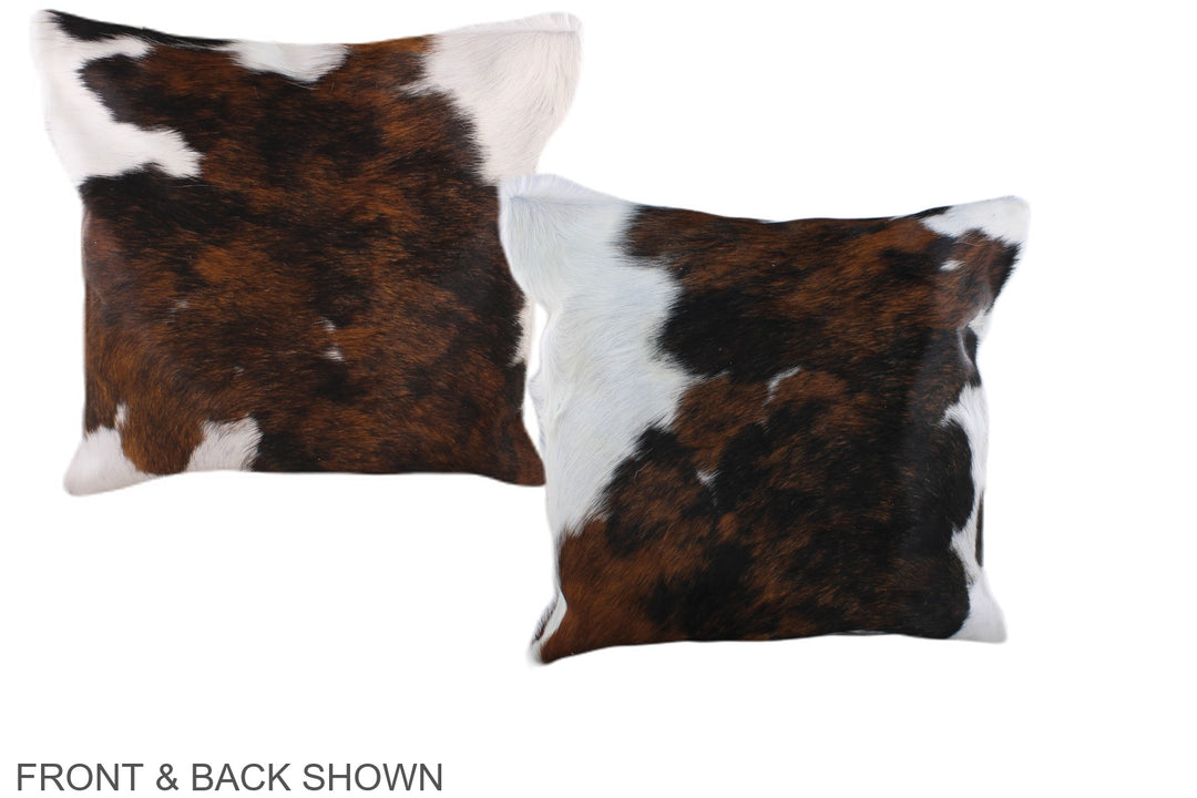 Tricolor 16"x16" Brazilian Cowhide Pillow #A39028 by Hudson Hides