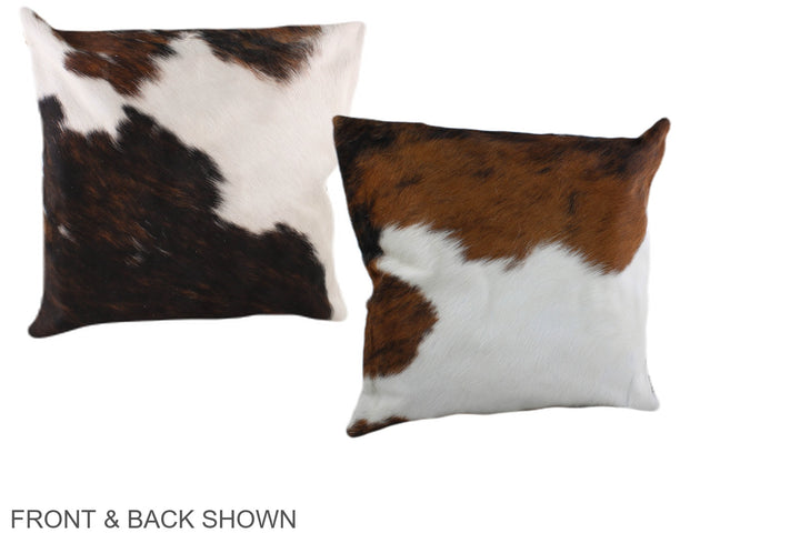 Tricolor 16"x16" Brazilian Cowhide Pillow #A39029 by Hudson Hides