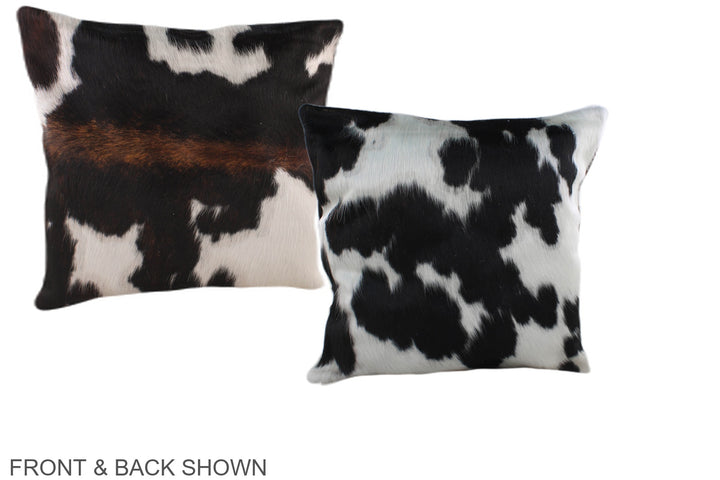Tricolor 16"x16" Brazilian Cowhide Pillow #A39031 by Hudson Hides