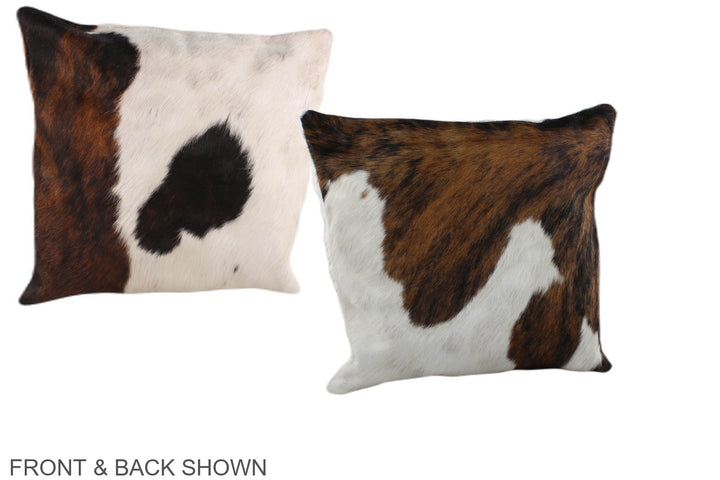 Tricolor 16"x16" Brazilian Cowhide Pillow #A39037 by Hudson Hides