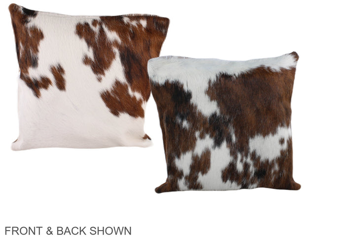 Tricolor 16"x16" Brazilian Cowhide Pillow #A39040 by Hudson Hides