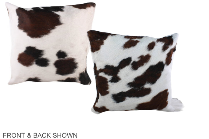 Tricolor 16"x16" Brazilian Cowhide Pillow #A39042 by Hudson Hides
