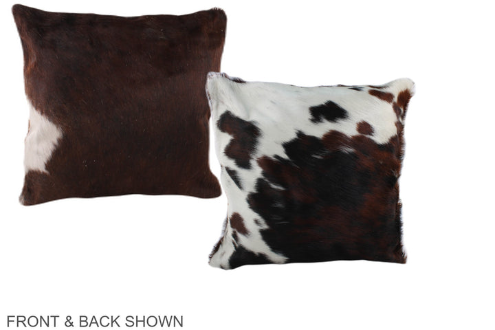 Tricolor 16"x16" Brazilian Cowhide Pillow #A39043 by Hudson Hides