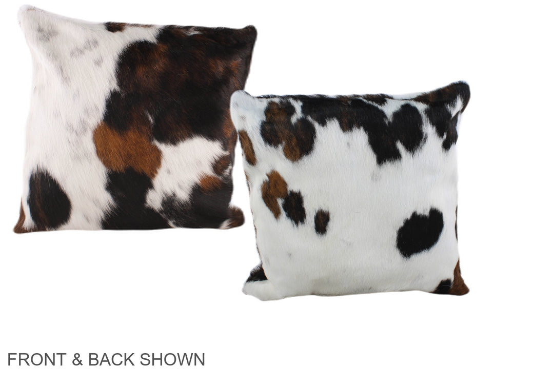 Tricolor 16"x16" Brazilian Cowhide Pillow #A39045 by Hudson Hides