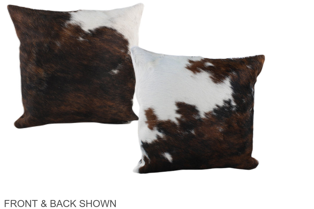 Tricolor 16"x16" Brazilian Cowhide Pillow #A39053 by Hudson Hides