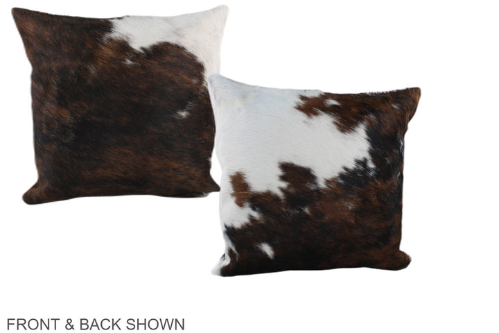 Tricolor 16"x16" Brazilian Cowhide Pillow #A39053 by Hudson Hides