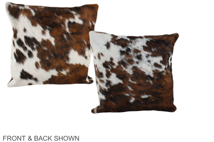 Tricolor 16"x16" Brazilian Cowhide Pillow #A39067 by Hudson Hides