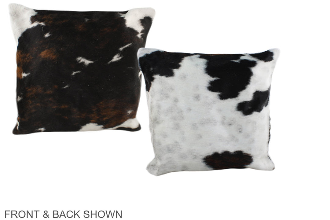 Tricolor 16"x16" Brazilian Cowhide Pillow #A39078 by Hudson Hides