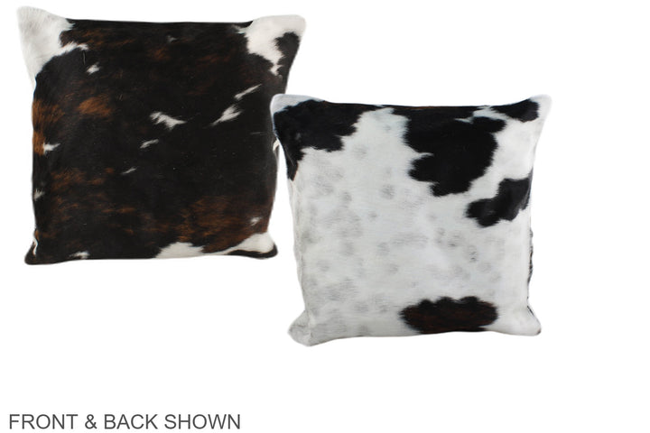 Tricolor 16"x16" Brazilian Cowhide Pillow #A39078 by Hudson Hides