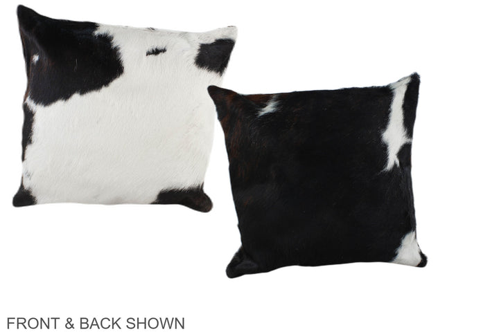Black and White 16"x16" Brazilian Cowhide Pillow #A39101 by Hudson Hides