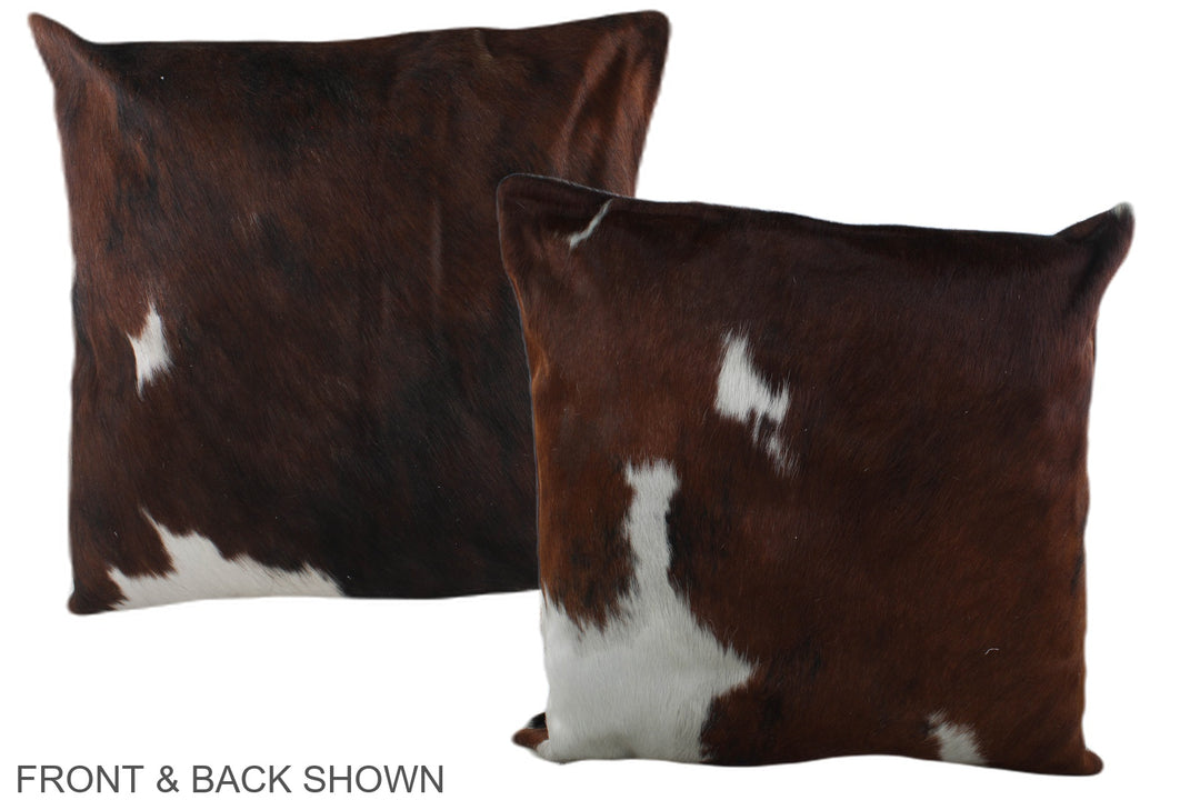 Tricolor 20"x20" Brazilian Cowhide Pillow #A39125 by Hudson Hides
