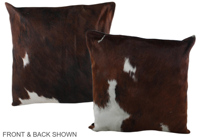 Tricolor 20"x20" Brazilian Cowhide Pillow #A39125 by Hudson Hides