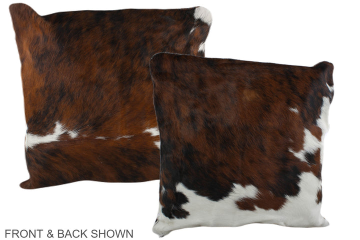 Tricolor 20"x20" Brazilian Cowhide Pillow #A39126 by Hudson Hides